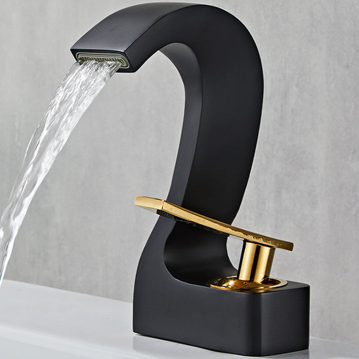 BowLift | Modern Single-Lever Basin Faucet Bathroom Brass Central Faucet