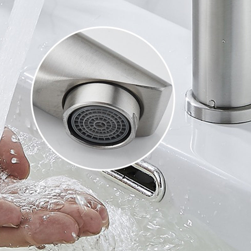 BowLift | Modern Low Arc Basin Faucet with Single Lever Bathroom Sink Faucet