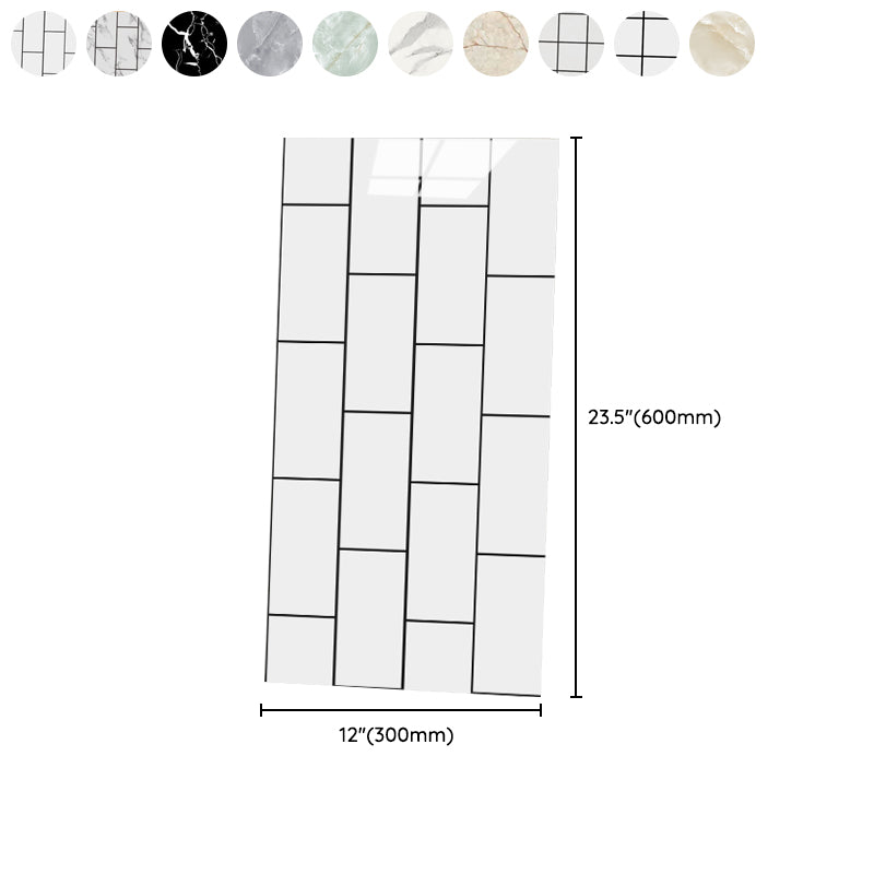 BowLift | 12" x 24" Marbling Single Panel Waterproof Splashback Wall Tile for Bathroom