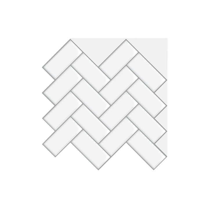 BowLift | Square Peel & Stick Mosaic Tile Herringbone Peel and Stick Wall Tile