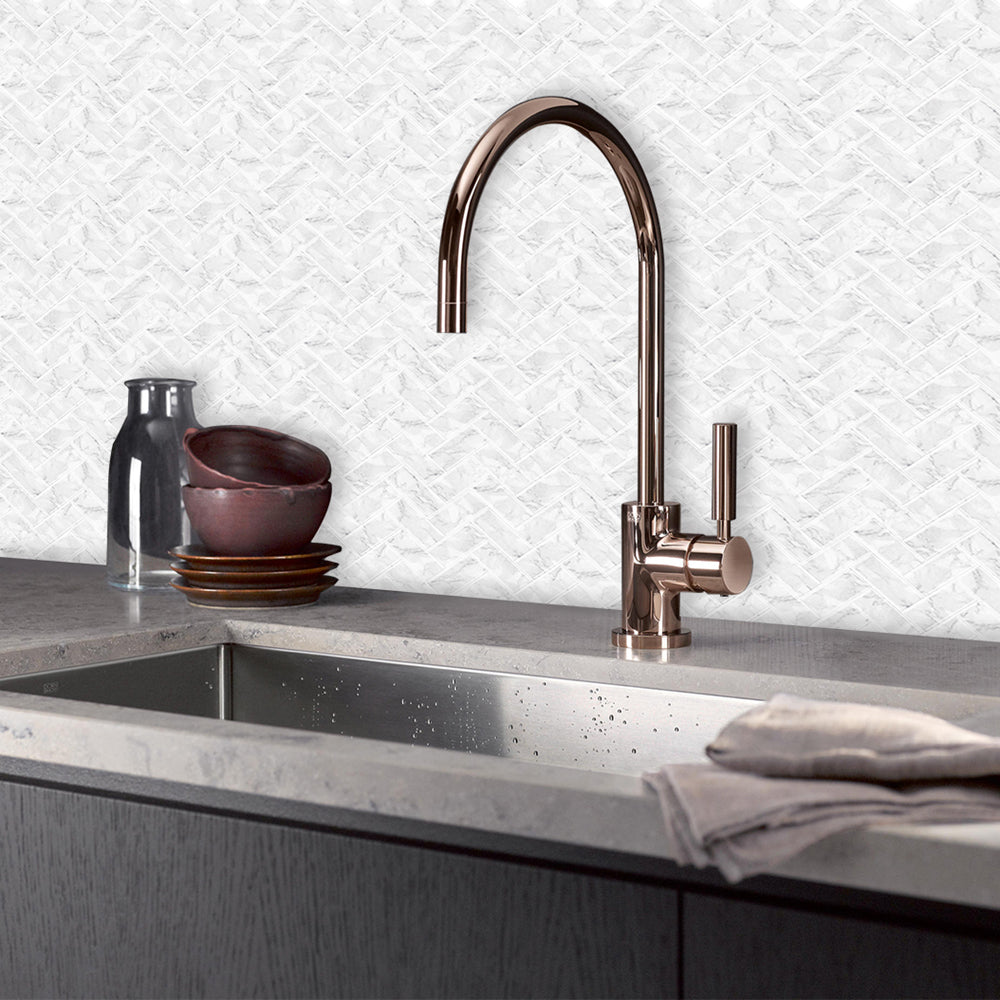 BowLift | Square Peel & Stick Mosaic Tile Herringbone Peel and Stick Wall Tile