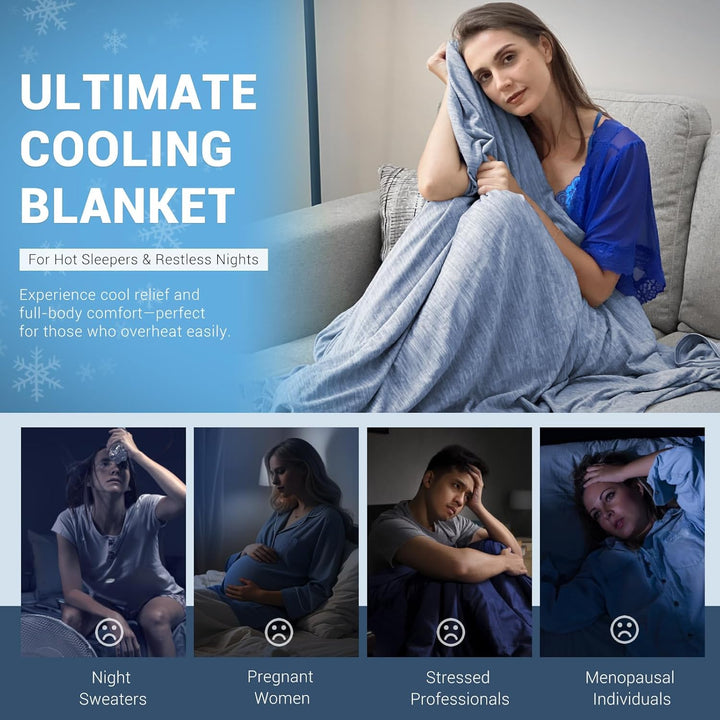 Blue Cooling Blanket –  3.0, Q-Max>0.5, Multi-Size Options | Bowlift