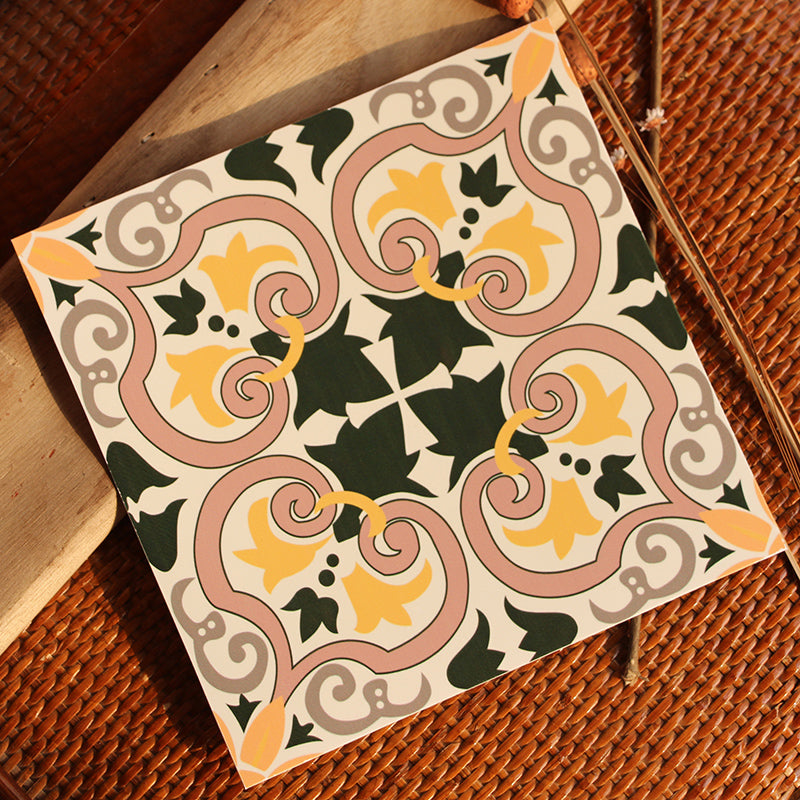 BowLift | Peel & Stick Vinyl Floor Multicolored Style Vinyl Floor with Matt Gloss