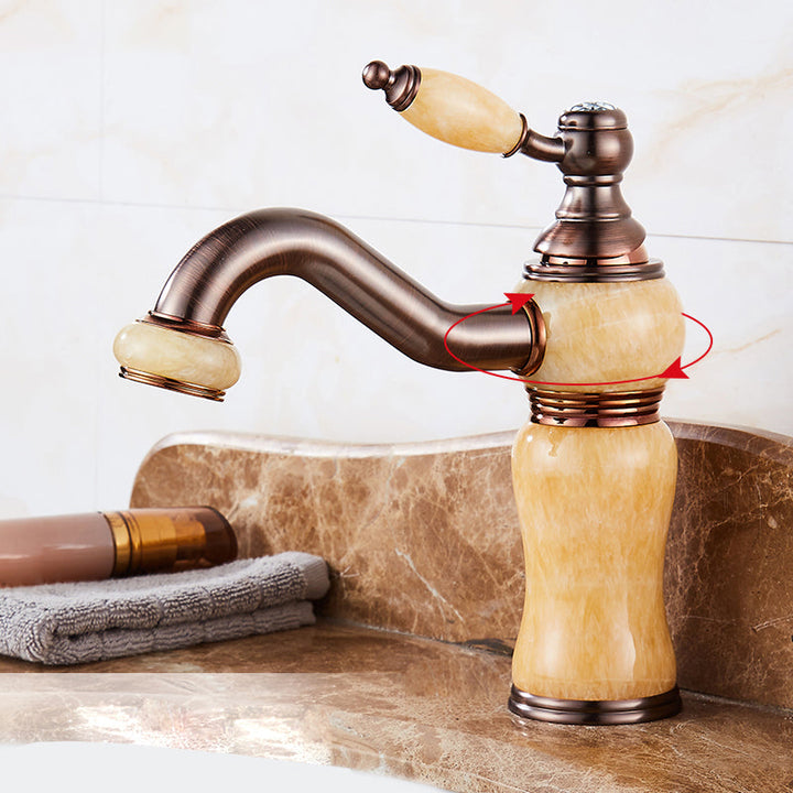 BowLift | Luxury Ship Basin Faucet Lever Handle Round Ship Basin Bathroom Faucet