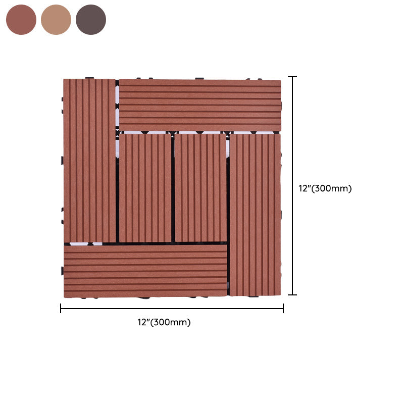 BowLift | 11 Pack 12" X 12" Square Deck/Patio Tiles Snap Fit for Outdoor Patio Tiles