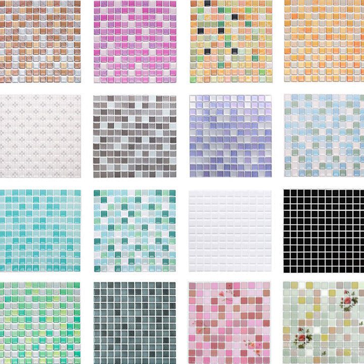 BowLift | Plastic Peel & Stick Mosaic Tile Waterproof Peel & Stick Mosaic Tile with Square Shape