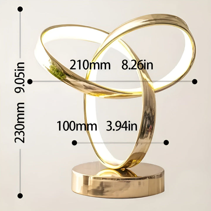 BowLift | Lamp - Luxury Golden Möbius Ring Desk Reading Lamp