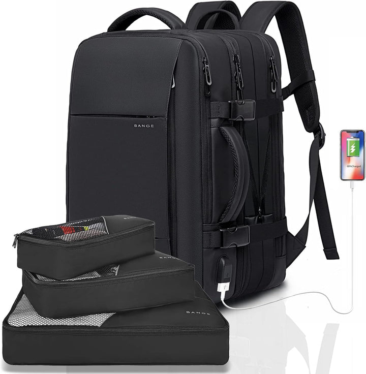 Expandable 26–45L Waterproof Travel Backpack with Laptop Sleeve & Duffle Carry | Bowlift