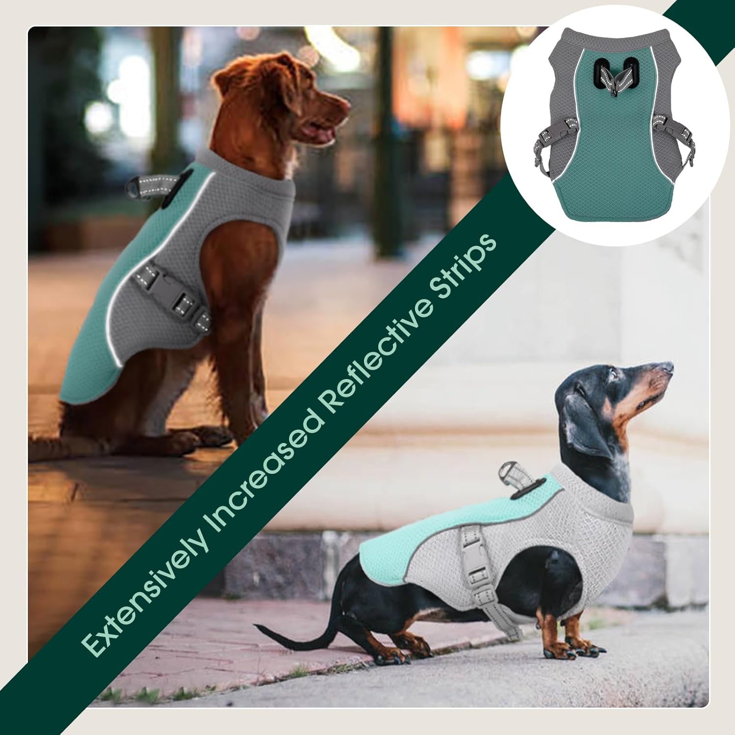 BowLift | Summer Reflective Dog Cooling Vest & Quick-Release Harness