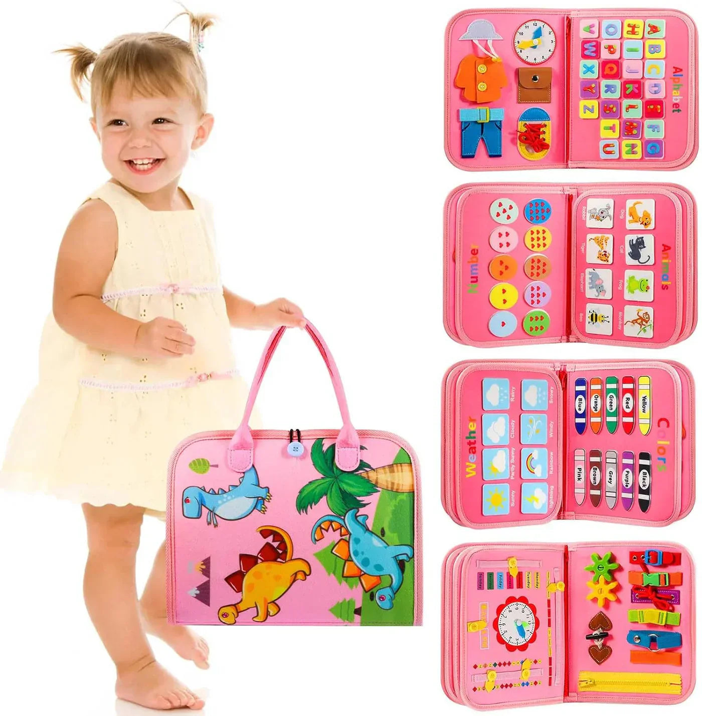 BowLift | Discover Felt Montessori Press Board – Educational Activity Book for Toddlers (2–4 years)