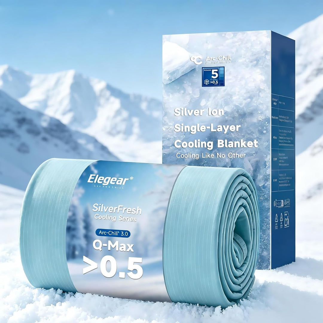 Blue Cooling Blanket –Silver Ion Freshness,  3.0, Lightweight for Hot Sleepers | Bowlift