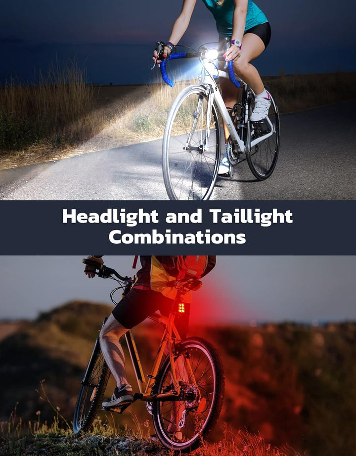 BowLift | Ultra Slim USB Rechargeable Bike Light Set with 4+6 Modes – SlimBeam