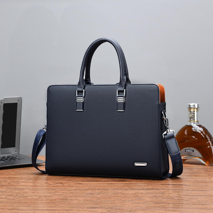 Genuine Leather Multi-Compartment Business Briefcase for Professionals | Bowlift