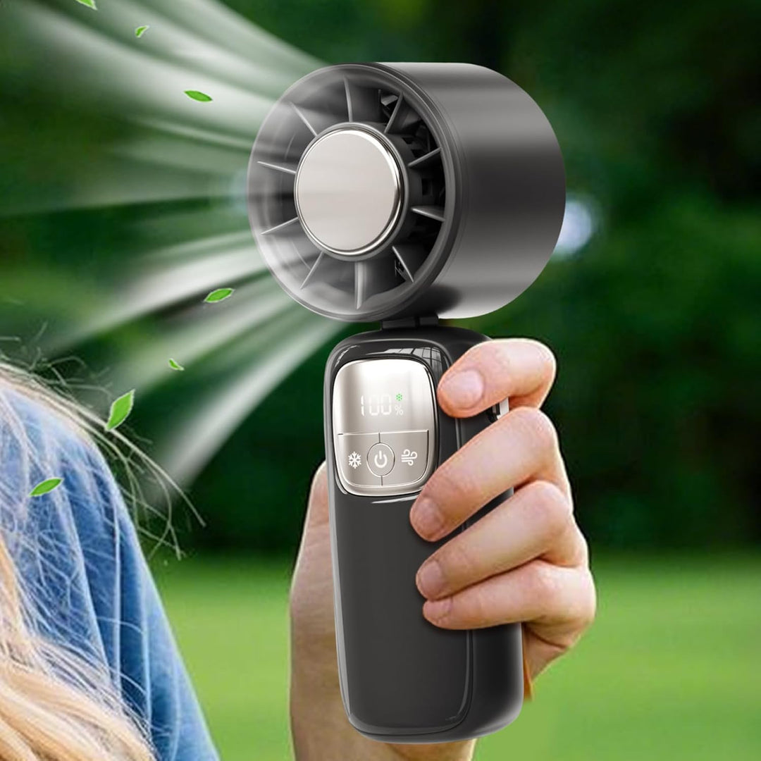 BowLift | Portable Foldable Handheld Fan with LED Display 100 Speeds