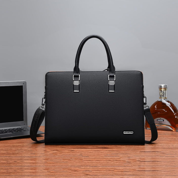 Genuine Leather Multi-Compartment Business Briefcase for Professionals | Bowlift
