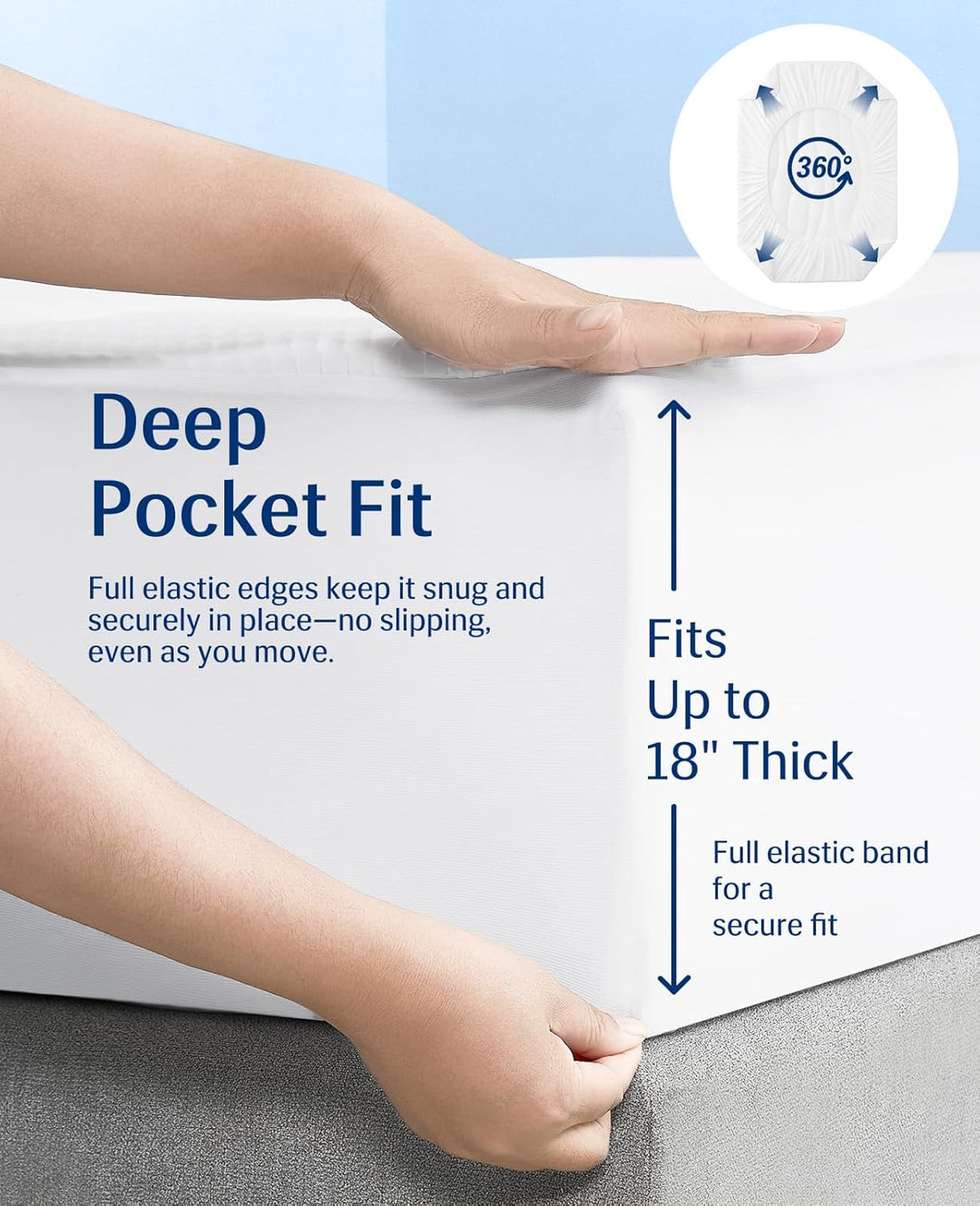 Cooling Mattress Pad King, Upgraded  3.0 + PCM Cooling Washable Mattress Protector for Hot Sleepers, White | Bowlift