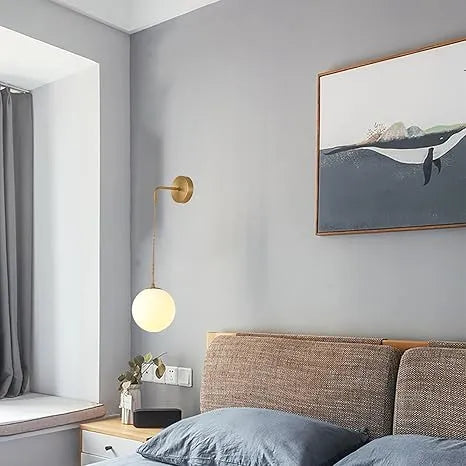 BowLift | SphereLuxe – Scandinavian Wall Light with Adjustable Lighting