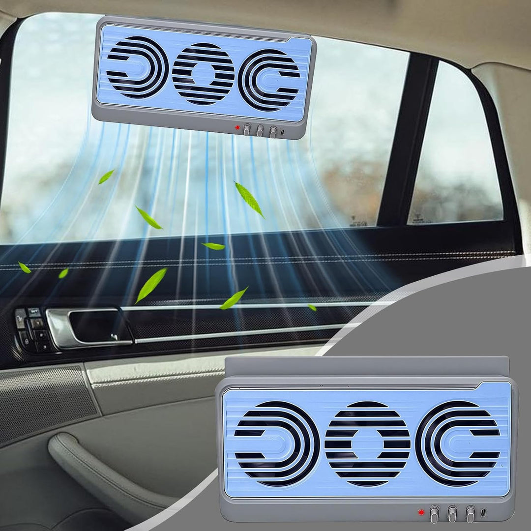 BowLift | Solar Car Window Fan – Dual Duct Ventilation Exhaust & Cooling Accessory – Aurovent