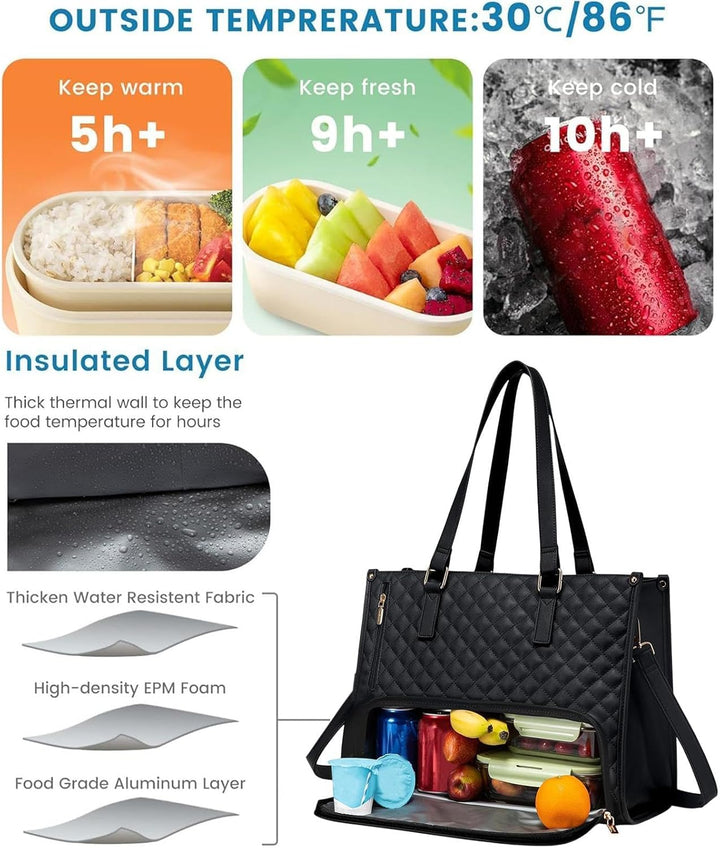 2-in-1 Insulated Lunch & Laptop Tote for Work & Travel | Bowlift