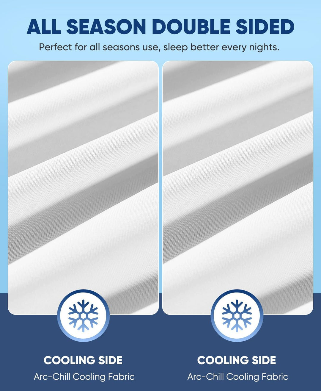 2-Pack Premium Silky Super Cooling White Pillowcases –  Extreme Q-Max 0.5 | Bowlift