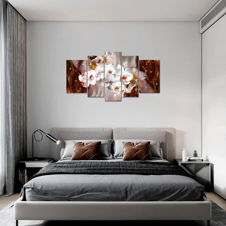 Set Of 5 Rose Canvas Wall Art Painting | Bowlift