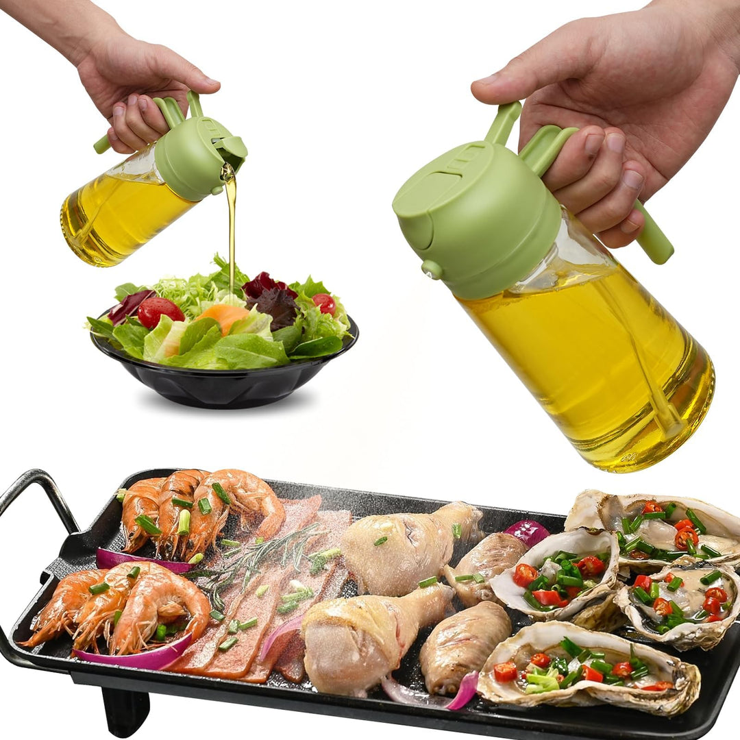 BowLift | 2-in-1 Oil Dispenser Bottle | Oil Sprayer and Dispenser | Healthy Cooking