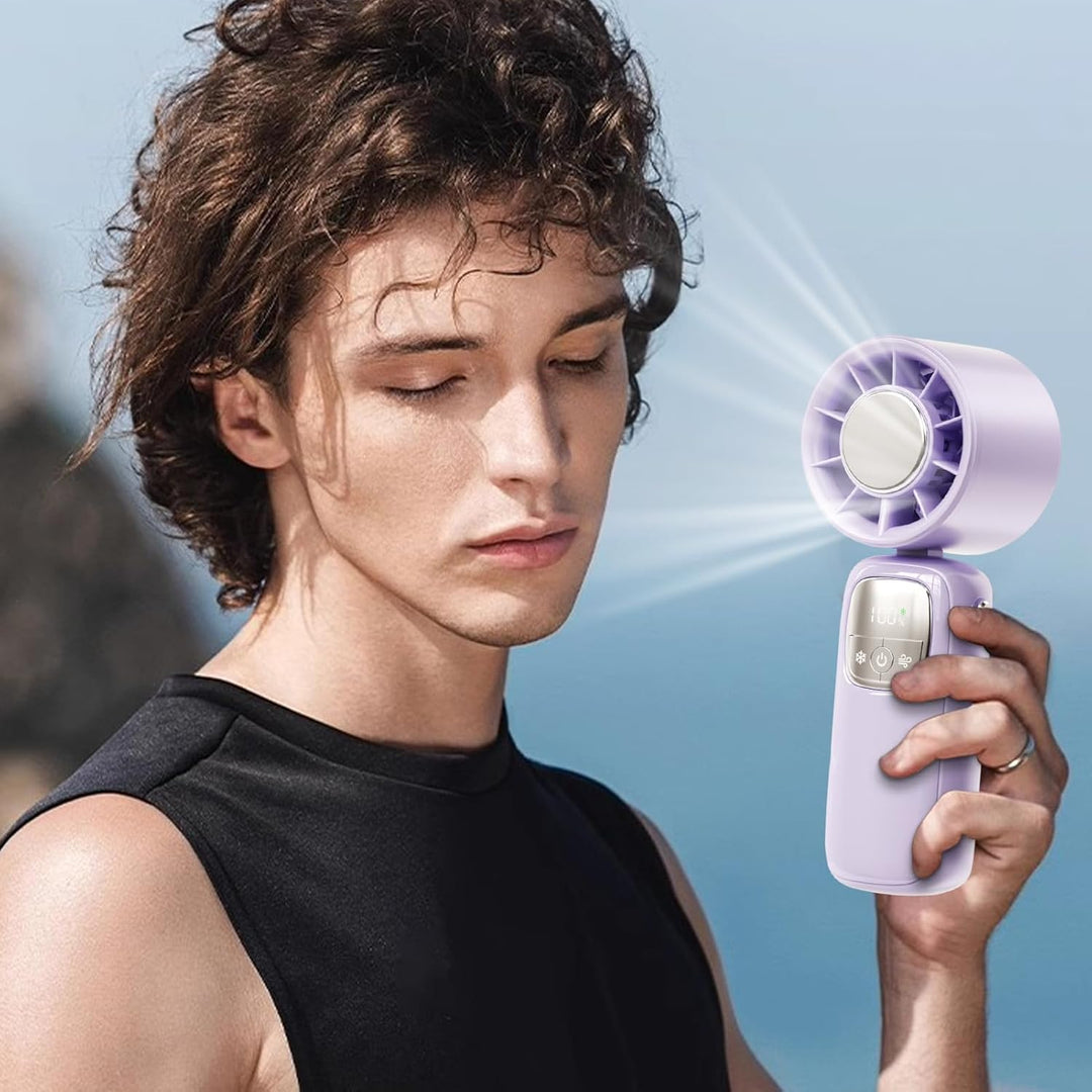 BowLift | Portable Foldable Handheld Fan with LED Display 100 Speeds