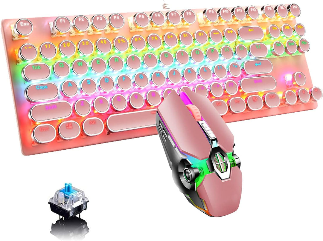 BowLift | 87-Key Mechanical Gaming Keyboard RGB Backlit Blue Switch