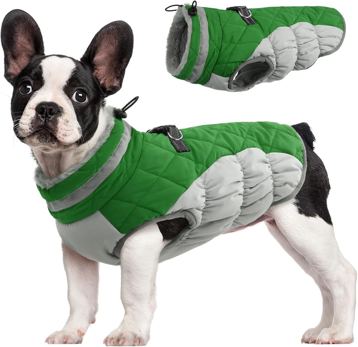 BowLift | SafeWalk Winter Harness Jacket – Waterproof dog jacket with reflection and fleece lining