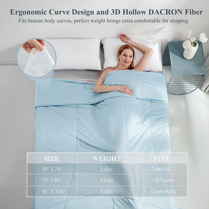 Ultra Soft Cloudy 3D Cooling Comforter  Extreme Q Max 0.5-Blue & Gray | Bowlift
