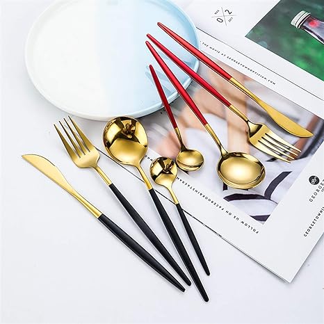 BowLift | Luxury 24-Piece Gold-Silver Cutlery Set for Stylish Table Setting