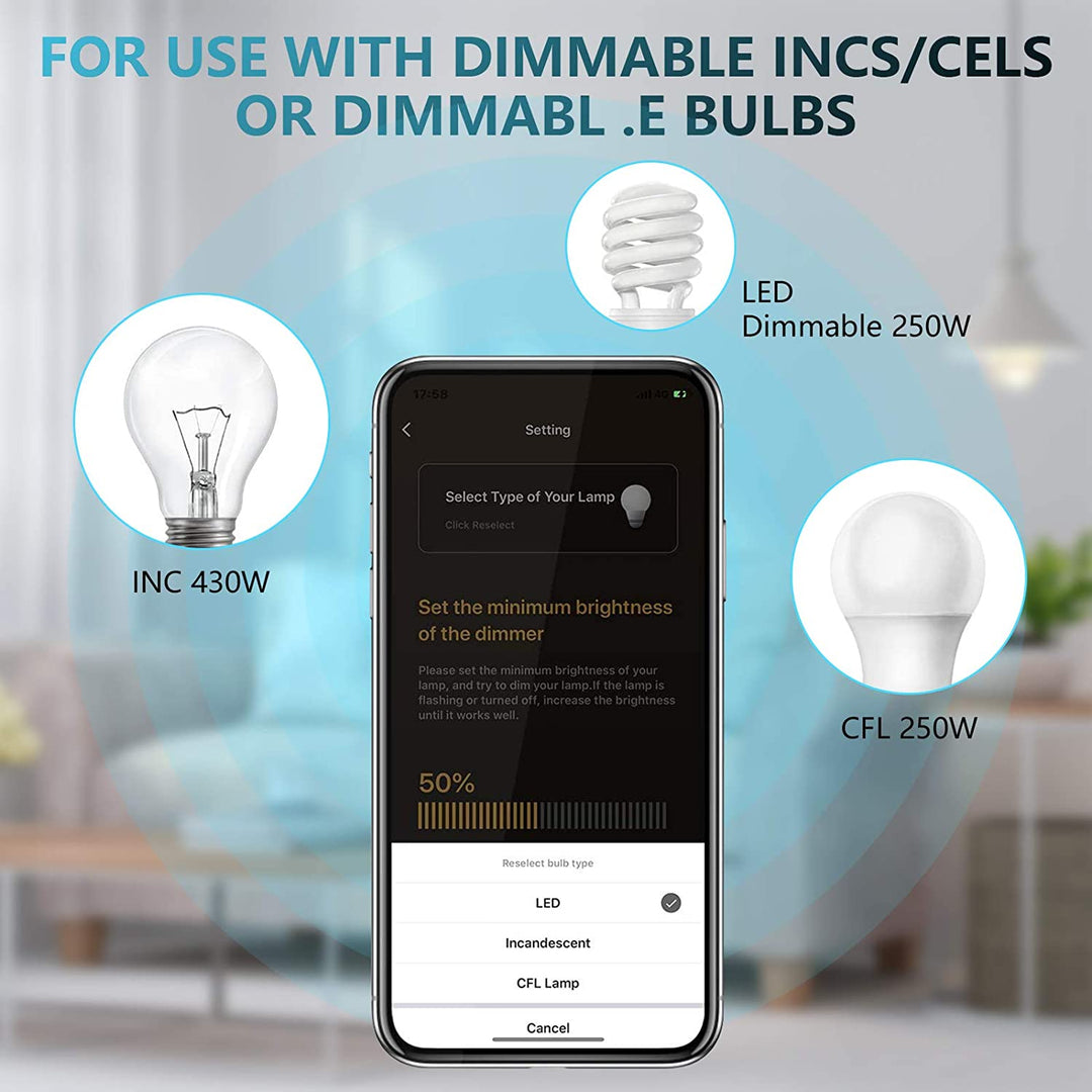 Smart Dimmer Dimmer Switch Touch with Remote Control | Bowlift