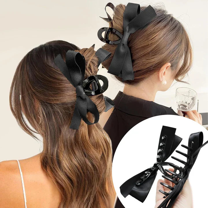BowLift | Large Hair Clips with Satin Bows
