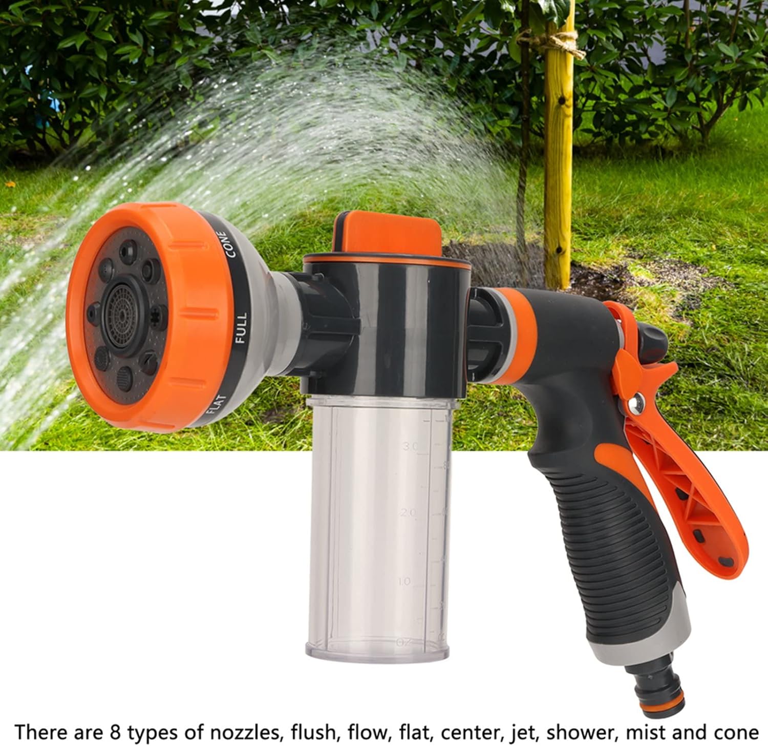 BowLift | Garden Watering Foam Sprayer 8 Modes High Pressure Hand Shower