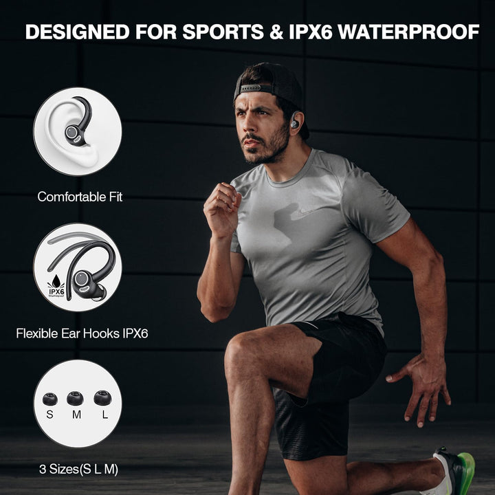 BowLift | Wireless Bluetooth 5.3 Sport Earbuds with Noise Reduction and 48H Playback – Zeyora