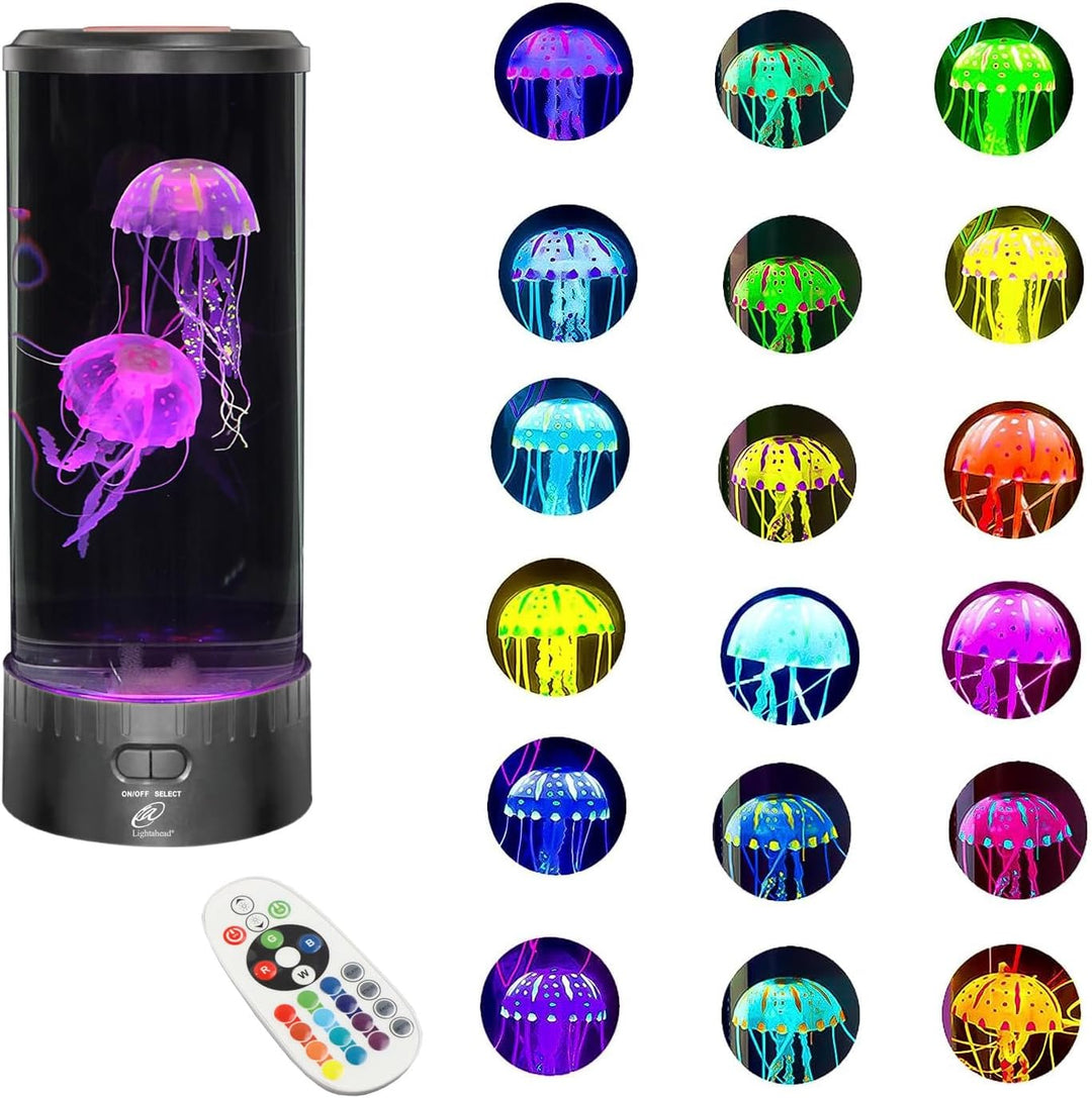 SerenitySphere - LED Aquarium Jellyfish Lamp | Soothing Lava Lamp with 7 Colors | Atmospheric Lighting | Bowlift