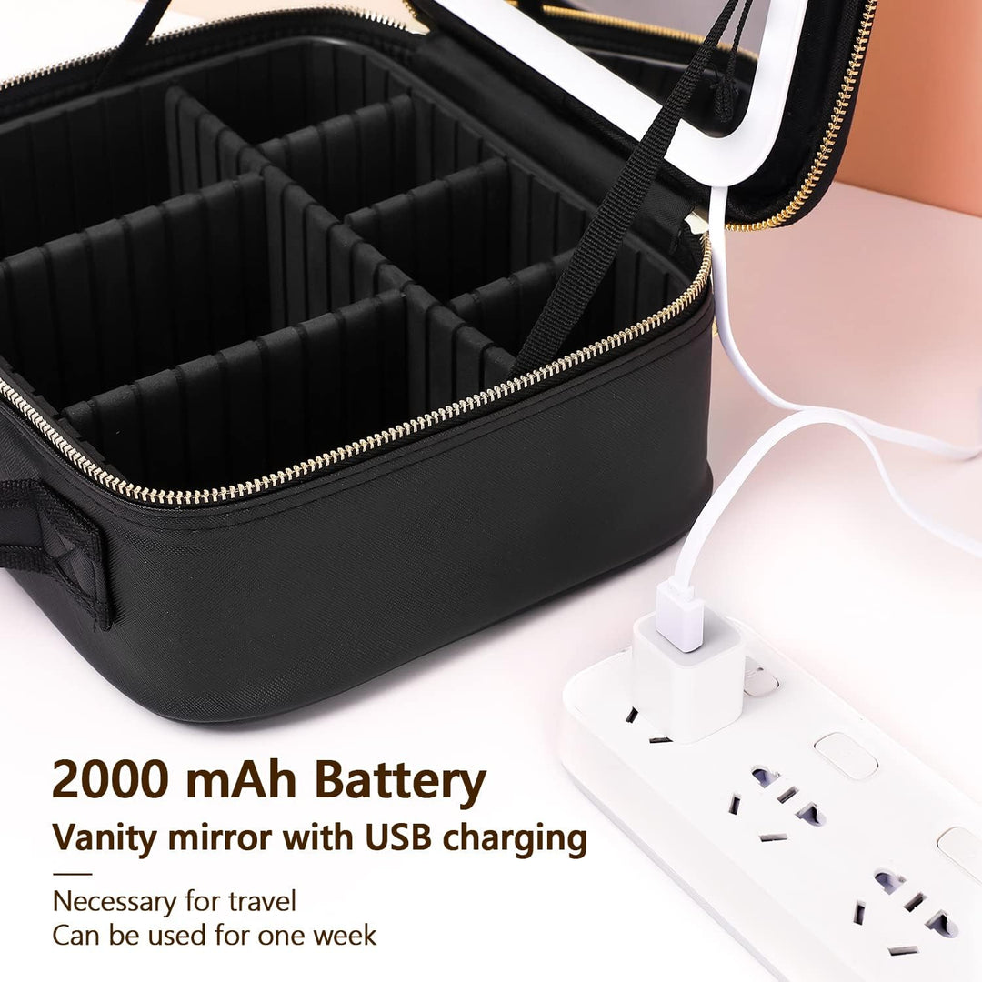 Luxury Makeup Organizer with Illuminated Mirror Bowlift