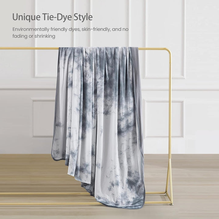 Tie-Dye Cooling Blanket – Q-Max > 0.5, Double-Sided & Stylish Color Gray | Bowlift