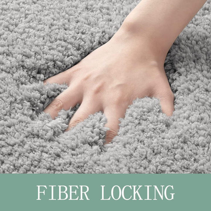 Thick microfiber bath mat - Soft, absorbent, non-slip - Perfect for bathroom and bedroom | Bowlift