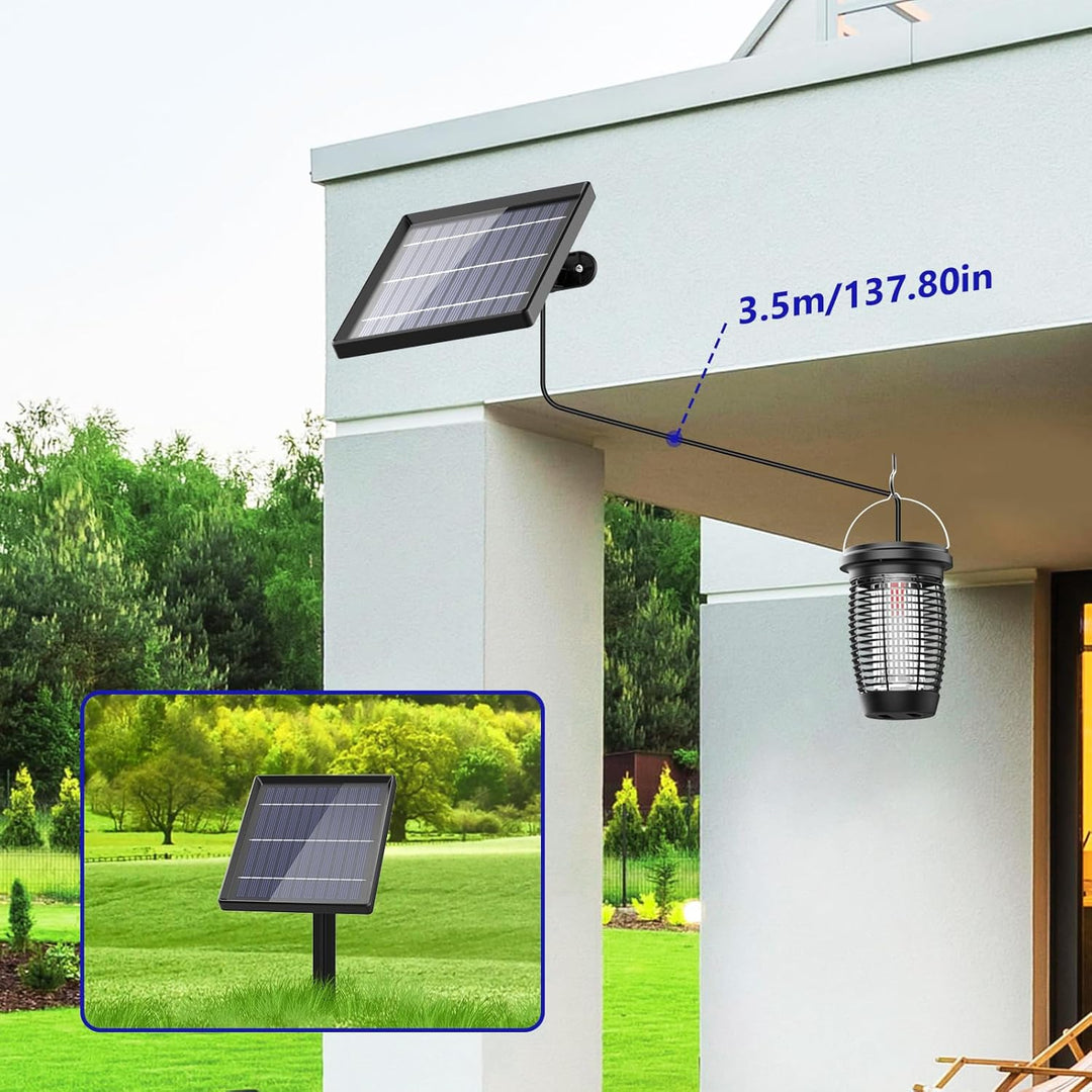 BowLift | Solar Bug Zapper 2-in-1 Mosquito Killer Lamp – 4500V Indoor & Outdoor Fly Trap