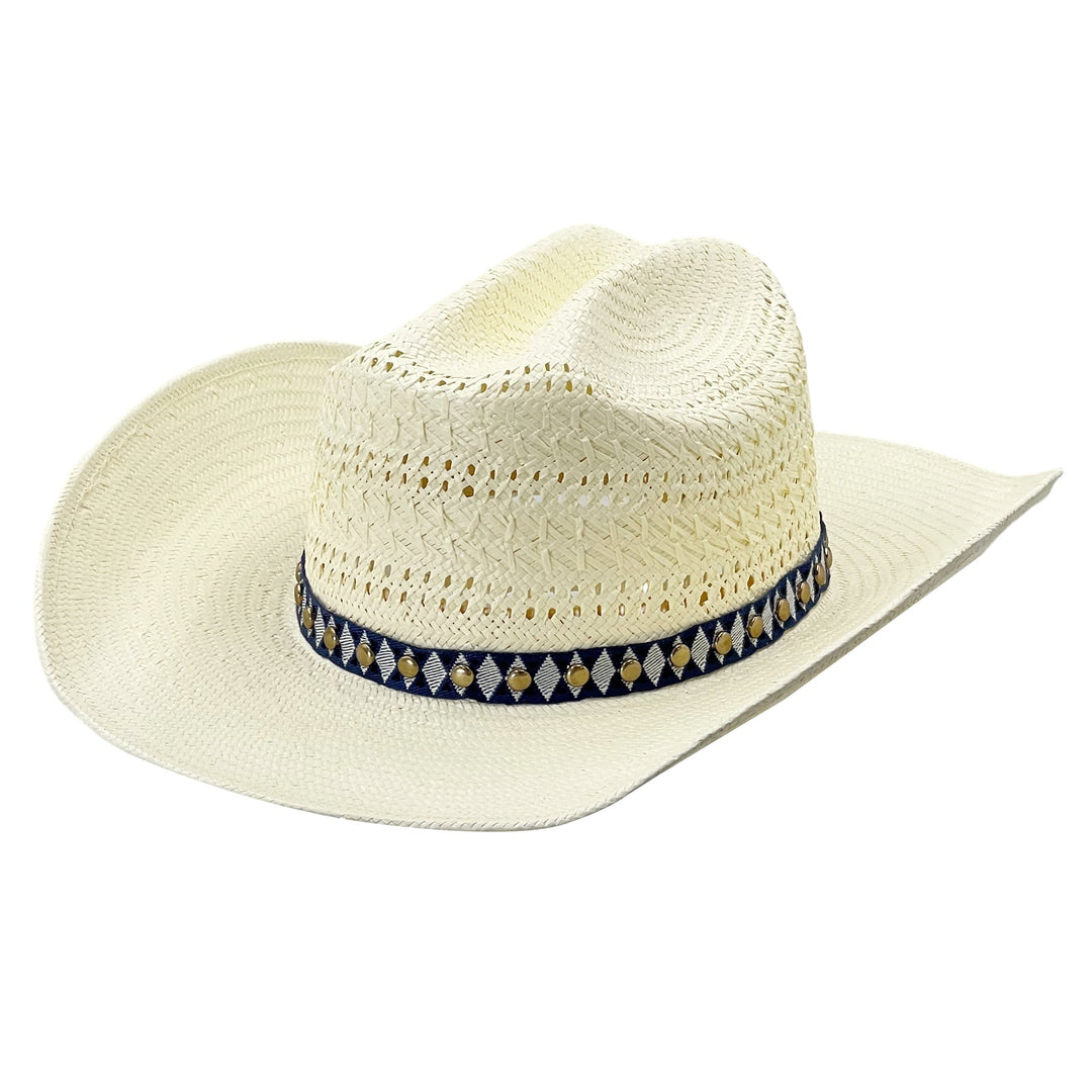 Curved-Brim Straw Hat – Cut-Out Crown Detail | Bowlift