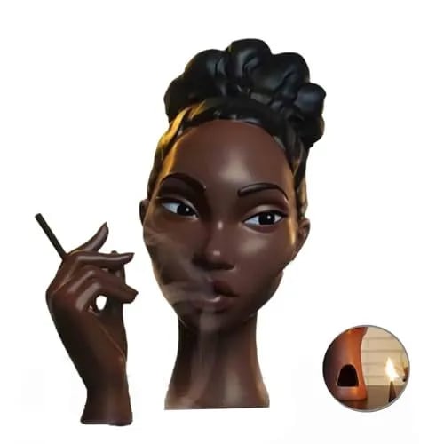 BowLift | Incense Burner Statue | Artistic Resin Design | Backflow Smoke Effect | 7.8 in