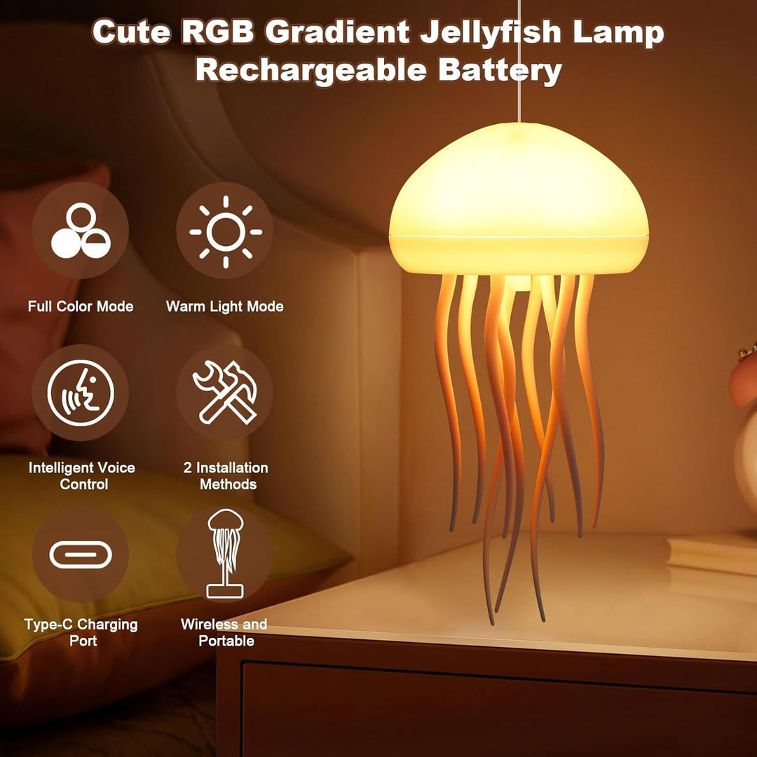 BowLift | LED Mood Lamp | Lifelike Jellyfish Light for Bedroom