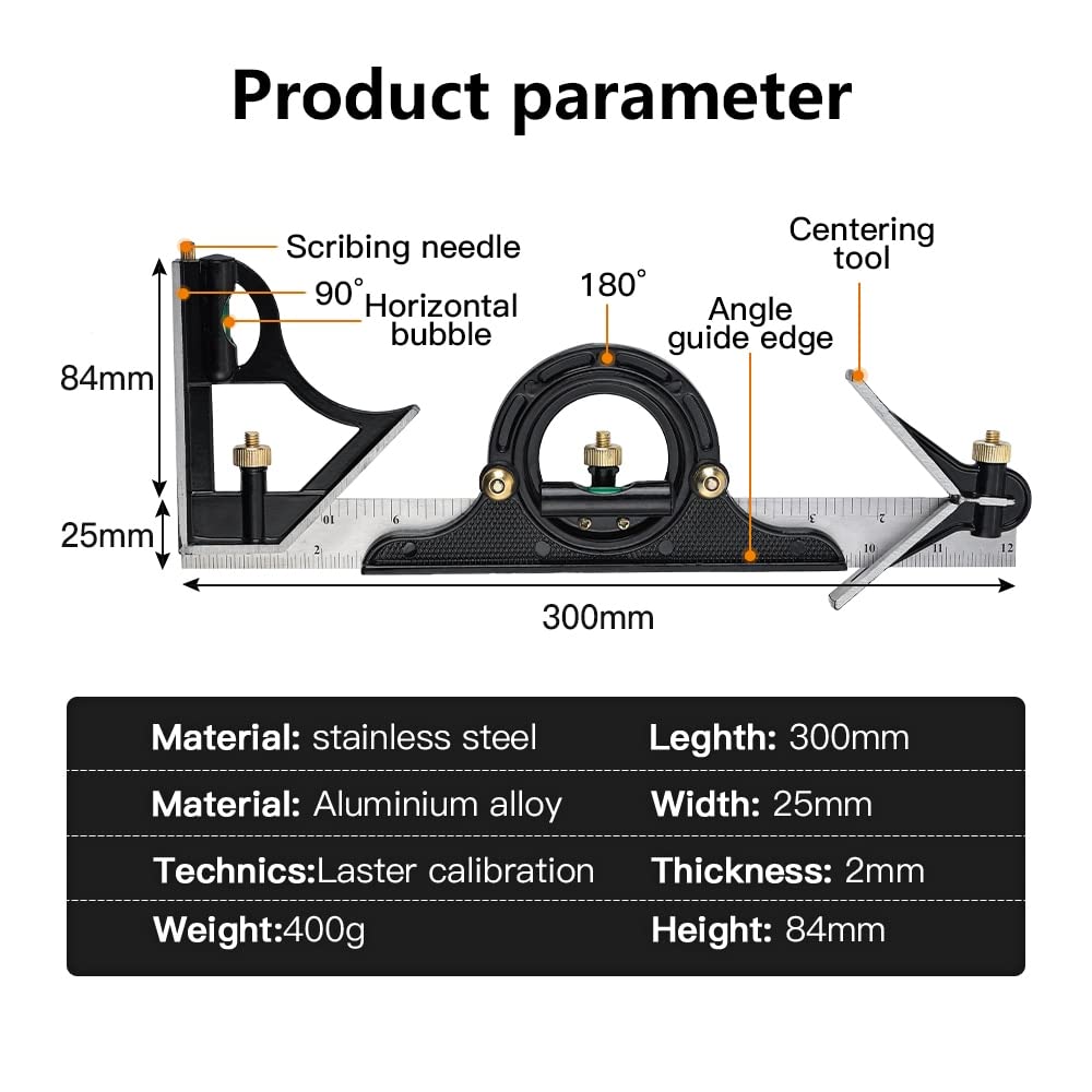 BowLift | Multifunctional Combination of Movable Angle Ruler Set