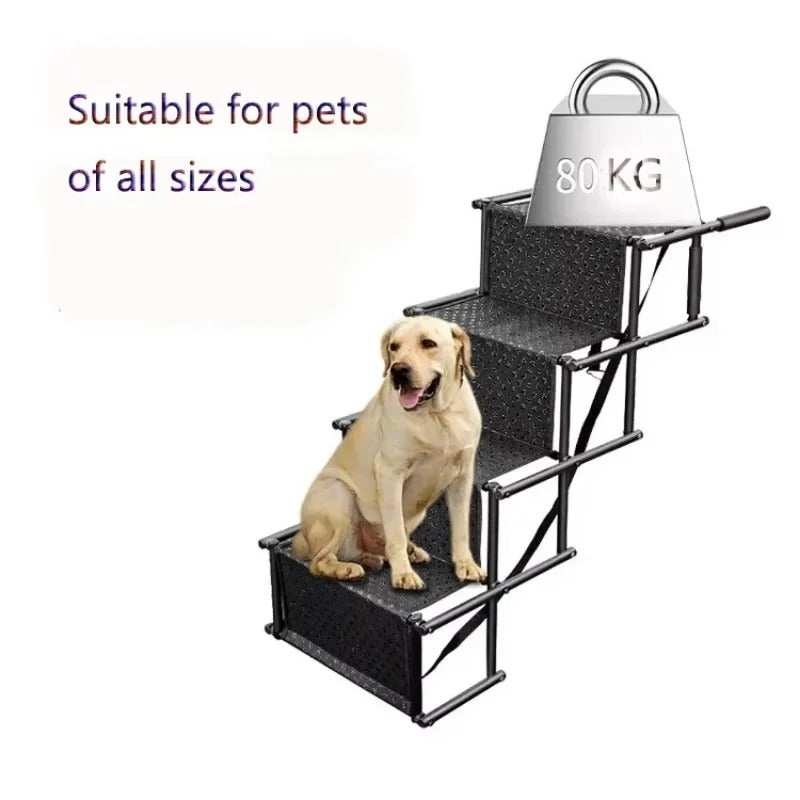 Folding Car Stair for Dogs | Safe Climbing for Puppies | Bowlift