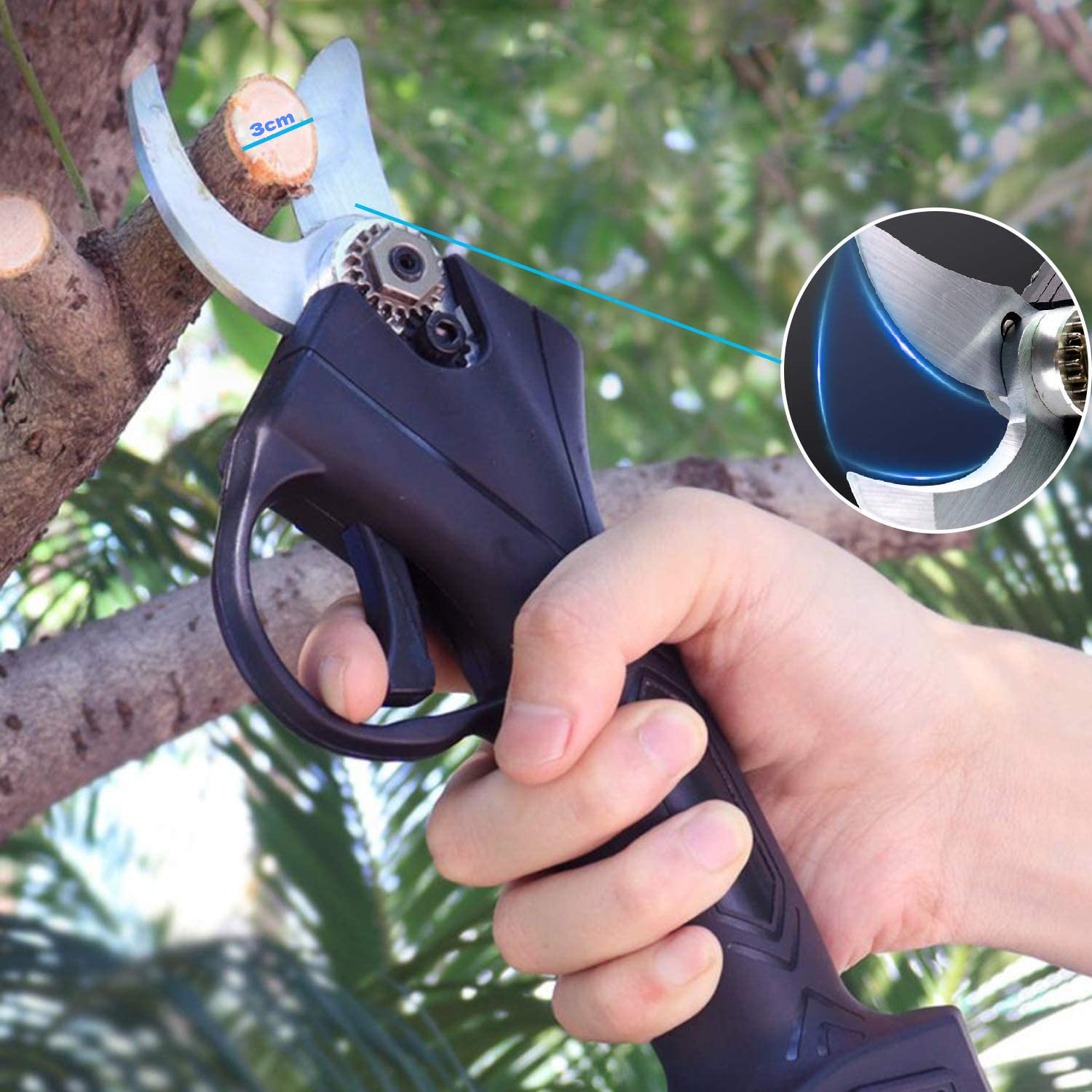 BowLift | Electric Pruning Shears – 21V Cordless Garden Cutter with Precision Steel Blades
