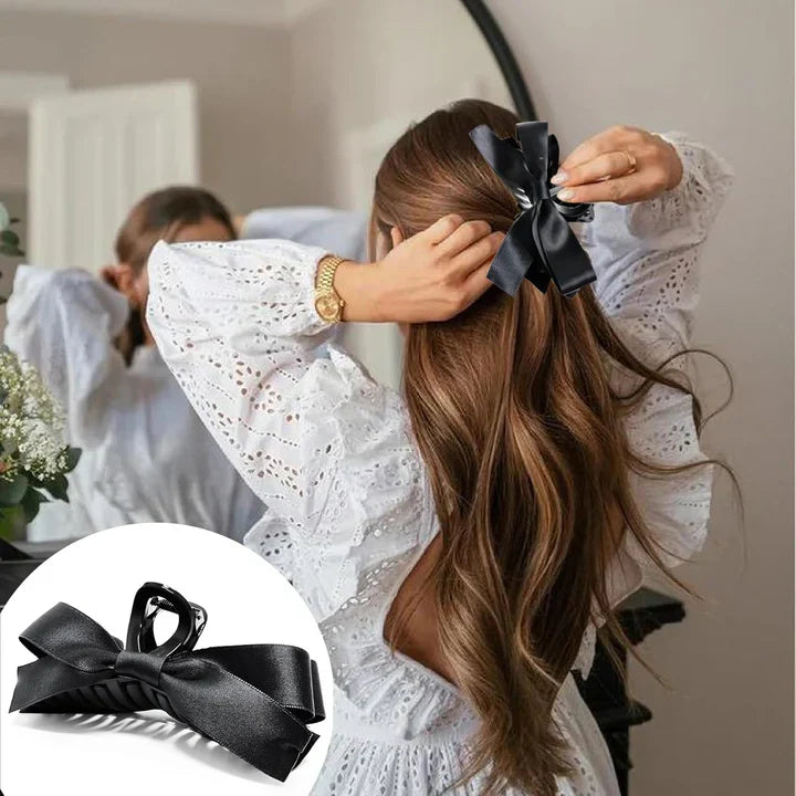BowLift | Large Hair Clips with Satin Bows