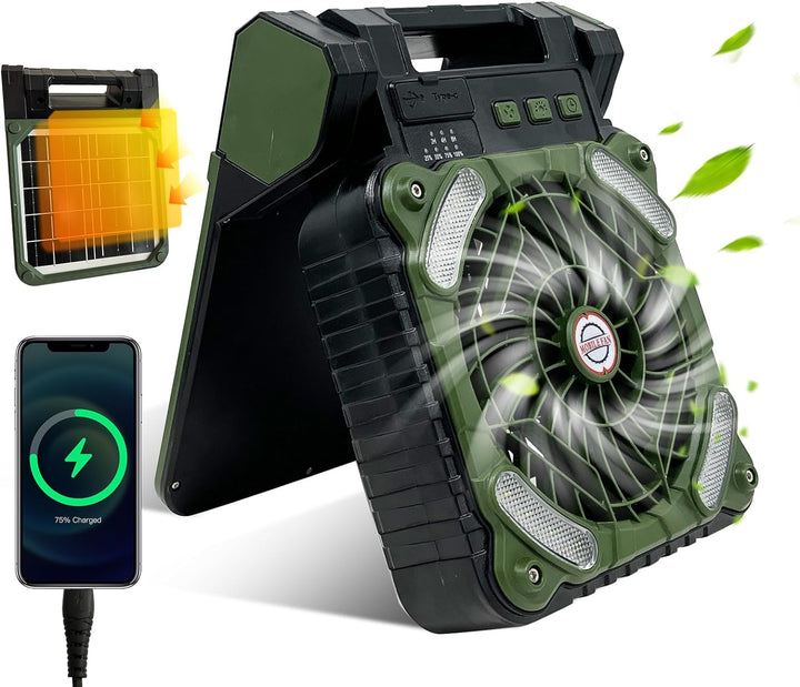 Portable Solar Camping Fan LED Light | Bowlift