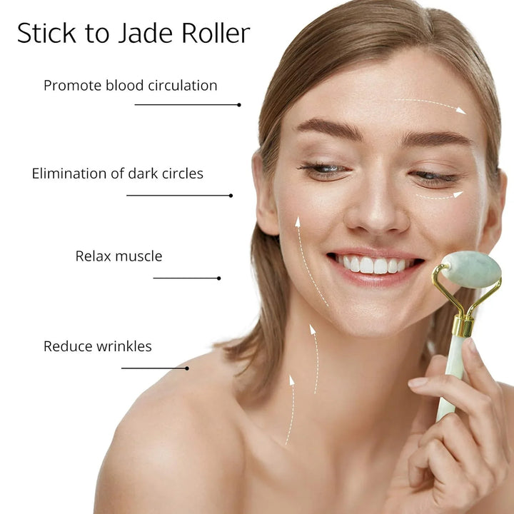 BowLift | Instant Glow Gua Sha & Jade Roller Set | For radiant skin and natural relaxation