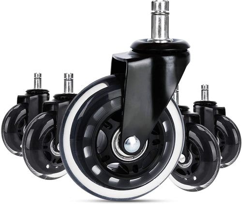 5X Set Heart Floor Rollers Office Chair Wheels | Bowlift